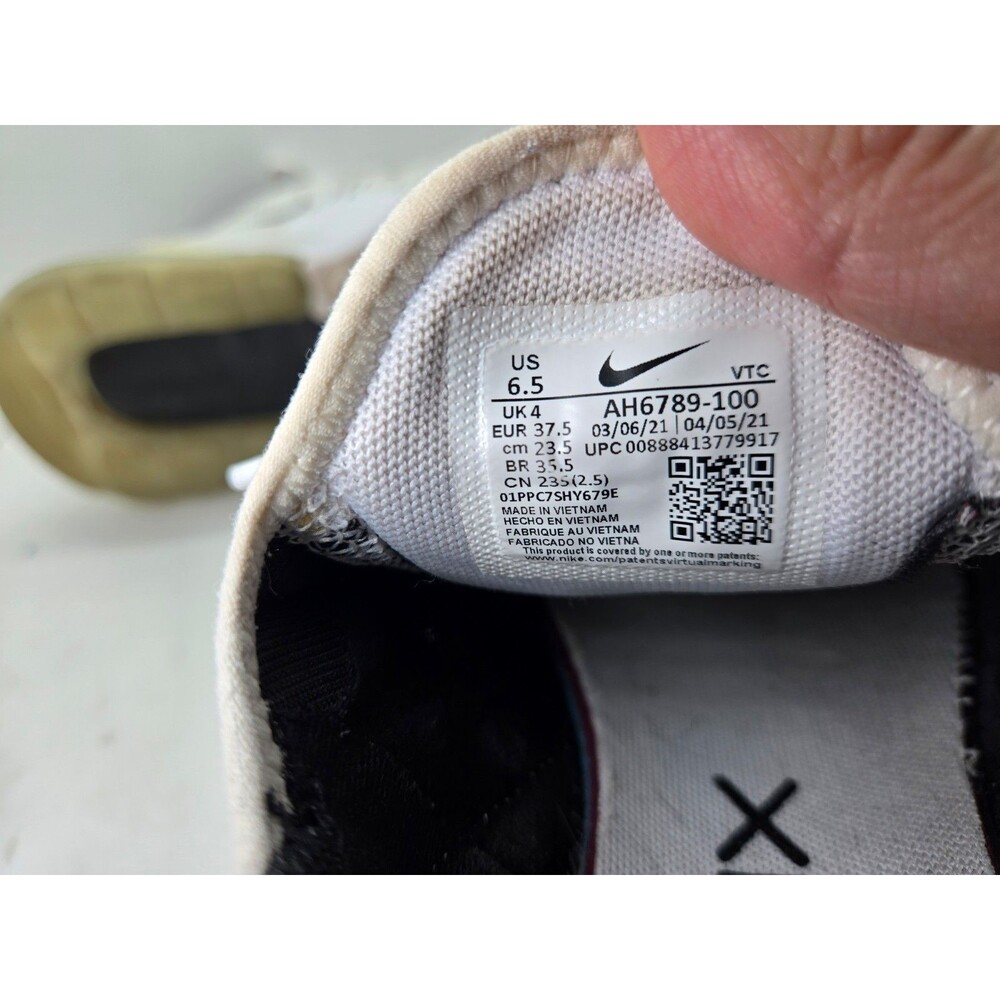 Nike Air Max 270 Shoes Womens 6.5 Triple White Athletic Running Workout Sneakers - Picture 8 of 8